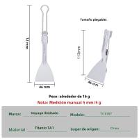 Cuchara De Frying Con Mango Plegable De Titanio Boundless Voyage Spatula Para Cocinar Al Aire Libre En Camping Utensilio De Cocina Resistente Al Agua - details 0