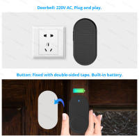 Timbre De Puerta Inalámbrico IP55 Impermeable Con 32 Canciones Diferentes Y Ajuste De Volumen 4 Niveles Batería Incluida Fuers M558 - details 5
