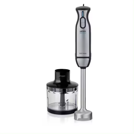 Batidora De Mano Haeger Extreme Chopper - Motor de 1000 vatios - picadora de alimentos -  Hoja de titanio - Pie de acero inoxidable - 1000W - 1