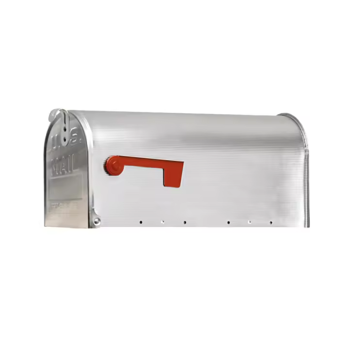 ARREGUI Americano E2101 Buzón Exterior de Aluminio de Estilo Americano | Buzón Americano | Buzón para Pan, Periódicos, Sobres Grandes y Correo | Buzón Panera | Gran Capacidad | Anticorrosivo | Plata - 1