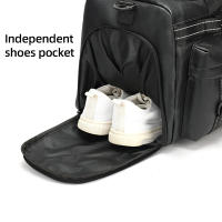Bolsa De Viaje PU Para Hombres Y Mujeres Bolsa De Gimnasio Deportiva De Senderismo Exterior Con Zapatillas Gran Capacidad Separador Seco Y Humedo Para Yoga Y Fitness - details 9