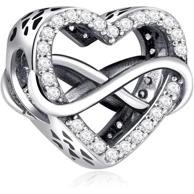 Charm Colgantes Cuentas Plata de Ley 925 con Circonita Cúbica Compatible Pulsera & Europeo,Christmas Charms para Mujer Niña for Birthday Anniversary - 1