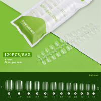Set De Uñas Postizas De Acrílico Transparentes Fully 120pcs/bag Tamaño Mixto Para Ballet Y Ocasiones Especiales - details 5