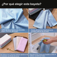 Various-Bayeta Cristales y Baños Solución Espejos, Cristales y Limpieza del Baño Paños Microfibra con Gran Capacidad de Absorción No Deja Marcas y Pelusas -30x40cm 12,24,48Unidad - details 1