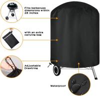 Cubierta para Barbacoa, Cubierta para Barbacoa, Impermeable y Resistente, Cubierta Redonda para Parrilla de jardín, protección al Viento, UV y Resistente al Agua - details 2