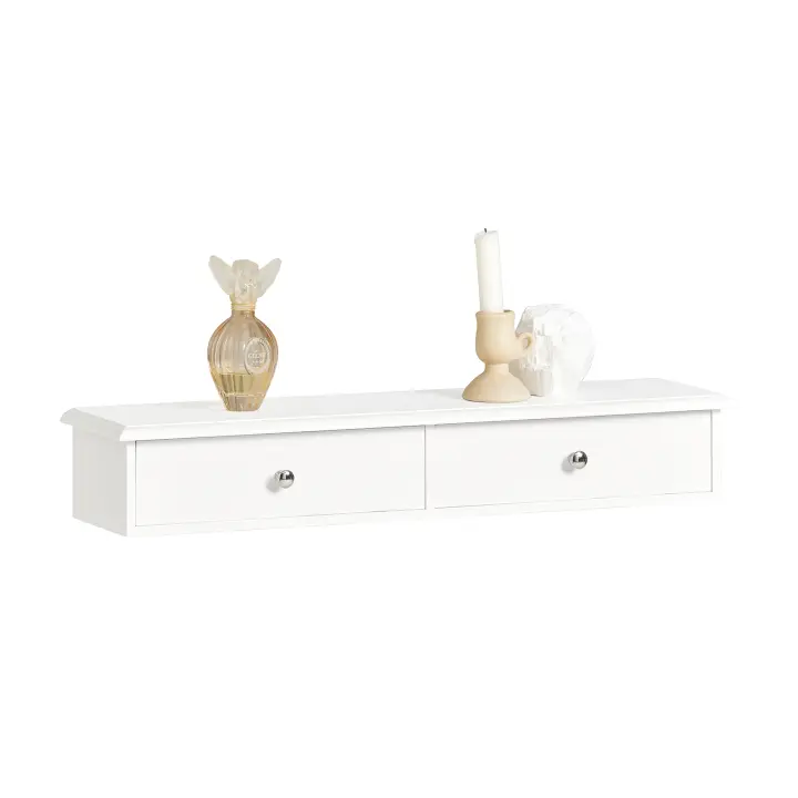 SoBuy Estante de Pared Perchero Armario Suspendido Estantería para Trasteros con Dos/Tres Cajones FRG43 ES - 1