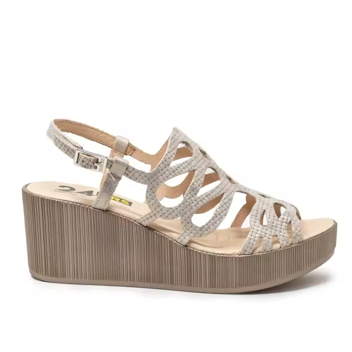 24 HORAS 26060 Sandalias plataforma mujer 31854 24V SANDALIA OSSID-S TAUPE - 1