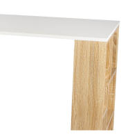 ARISE SHOP-Escritorio de madera "Nova" con 10 nichos de almacenamiento integrados - Beige/blanco - L 110 x P 60 x H 75 cm - details 3