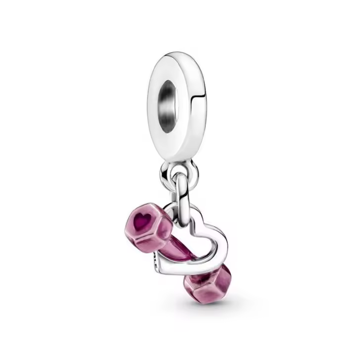 Charm Colgante Pandora Mancuerna y Corazón 799545C01 - 1