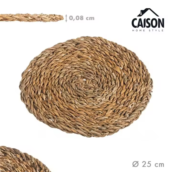 Kozina - Salvamantel Seagrass Ø25 Cm - Protector de Mesas y Superficies - 1