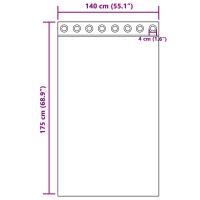 Cortinas Blackout vidaXL con ojales 2 pcs Vino Rojo Terciopelo - details 5