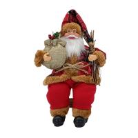 Estatua De Santa Claus Sentado De 14 Pulgadas Decoración De Personaje Navideño Muñeco De Santa Claus Creativo Para Decoración De Fiesta Navideña - details 0