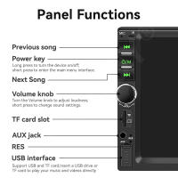 Ahoudy 7" Radio De Coche 1 Din Multimedial MP5 Soporta TF USB AUX Pantalla Táctil Bluetooth Universal Para Todas Las Marcas De Vehículos - details 9