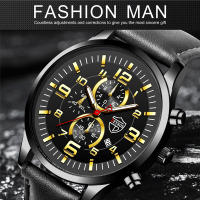 Reloj De Hombre De Acero Inoxidable Con Correa De Cuero Cuarzo Reloj De Pulsera Con Calendario Y Manos Luminosas Reloj Casual Para Hombre - details 0