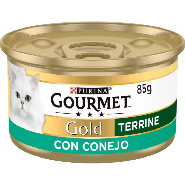 Gourmet Gold Terrine Lata de Conejo para Gatos - 24 unidades x 85 gr - 1