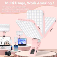 Luz De Rellenado LED Recargable Con Clip Para Videoconferencia Y Autoceño Compatible Con iPhone Android iPad Y Laptop Ideal Para Maquillaje TikTok Vlog - details 1