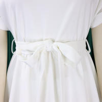 Conjunto De Pantalones Y Blusa Elegante Para Mujer Traje De Oficina Con Cinturón Alto Ajustado Ropa Trasera Larga Estilo Recto - details 19