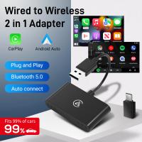 Mini Adapador De Coche Sin Cable Para Wireless Carplay Android Auto Con Puerto Tipo C Navegación Plug And Play AI - details 0