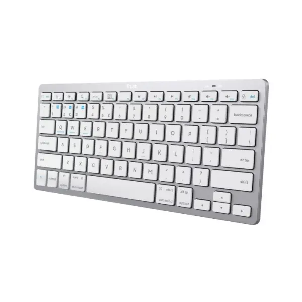Trust mini teclado ultrafino inalambrico - conectividad bluetooth 4.0 - idioma español - color gris - 1