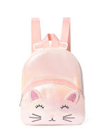 Mochila clásica con doble bolsillo y bordado de gato para niñas pequeñas, ideal para guarderías. - details 3