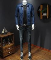 Chaqueta De Cuero PU Para Hombre Estilo Motociclista Streetwear Béisbol Outdoor Bomber Casual Para Otoño Windbreaker Masculino - details 1