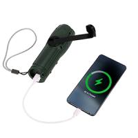 Interior de mano de manivela con radio de Emergency LED Antorcha Cargador de teléfono, Dynamo portátil SOS recargable USB de carga de mano linternas LED Soporte incorporado para Camping Senderismo Gift - details 2