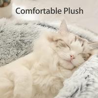 Cama De Gato Invierno Con Peluche Larga Almohadilla Redonda Para Mascotas Pequeñas Saco De Descanso Para Perro Pequeño 2 En 1 Casa De Gato Y Bolsa De Sueño - details 6