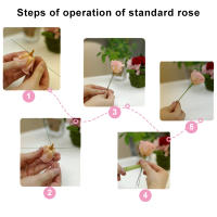 40pcs Ramas De Flores Florales Con Alambre De Papel De 20 Ga Para Arreglos Florales DIY Material PVC Decoración De Hogar - details 6