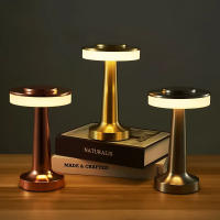 Lámpara De Mesa Retro LED Recargable Luz Nocturna Decorativa Para Dormitorio Sala De Estar Café Iluminación De Camping - details 6