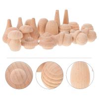 24 piezas de madera sin terminar para pintar, juguetes de construcción DIY para niños, suministro de Arte y manualidades - details 3