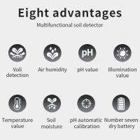 Medidor De pH Del Suelo 6 En 1 Con Medidor De Luz Solar Humedad Ambiental Temperatura Y Nutrición Fertilitzador Analizador De Suelo Para Jardín - details 1