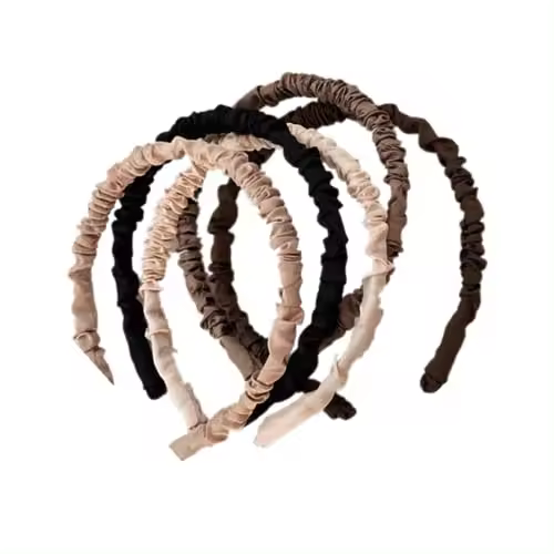 Diadema fruncida, diademas coloridas para mujer, accesorios para el cabello de moda, elegantes y modernos de color sólido (9 piezas, 9 colores) - 1