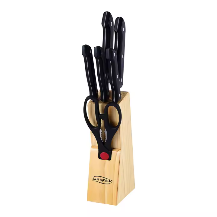 Juego de 7 piezas cuchillos de cocina + tacoma acero inox dresde sg-4161 san ignacio - 1