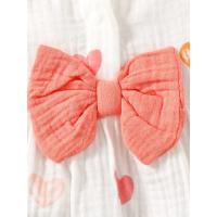 Conjunto De Ropa Para Bebé Niña Nueva 2 Piezas Vestido Sin Mangas Y Gorro Estampado De Amor Moda Verano Para Bebés Recién Nacidos De 0 a 9 Meses - details 6