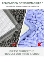 Alfombra Antideslizante De Baño Ultra Gruesa Y Densa De TPR Alfombrilla Para Puerta Y Entrada Alfombra De Sala De Estar Y Dormitorio Resistente Al Agua Y a La Paja Para Adultos - details 15