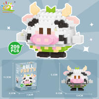 Mini Bloques De Construcción Micro Animales HUIQIBAO 3D Diamante Modelo BEE Gato Panda Para Niños Juguetes De Ciudad DIY - details 6