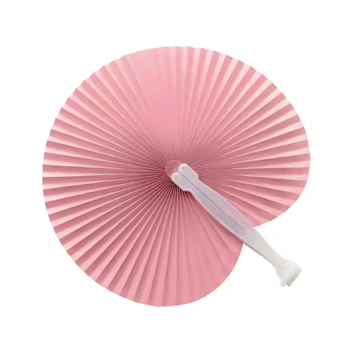 AKARURE - 60 Abanicos Pai Pai Plegable de Papel en color Rosa, Abanicos para Bodas, Comuniones y Bautizos, Abanicos de Regalo, Detalle Bodas, Detalle Comuniones, Detalle Bautizos - 1