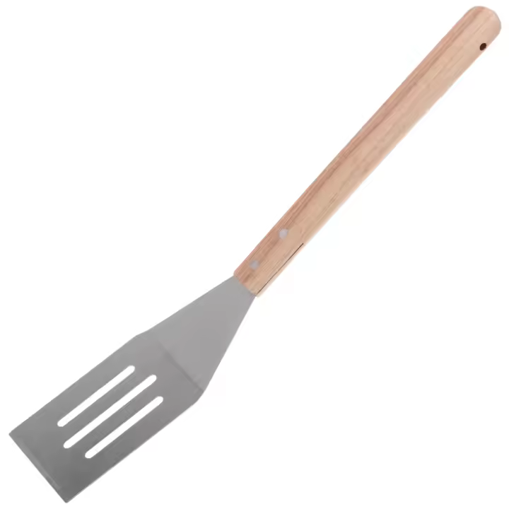 Espátula ranurada de acero inoxidable para hamburguesas de 43 cm - PrimeMatik - 1