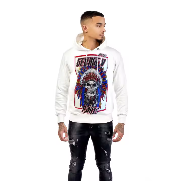 GEORGE-V Sudadera con Capucha GV-2094 WHITE.. - 1