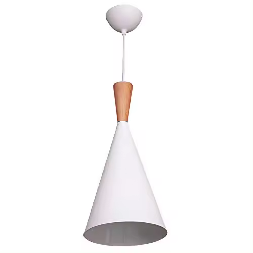 Lámpara Iluminación colgante moderna nordica Rosca E27 para el Restaurante Dormitorio Sala de Estudio Loft Pasillo 20 cm diámetro color blanco - 1