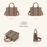 Señoras Lona hombre crossbody Bolsa casual Cien Bolso Viaje Plaid Tote con Correa de hombro - details 0