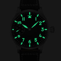 Reloj De Hombre Corgeut Lujo Cristal Zafiro 42mm Movimiento Manivela 316L Acero Inoxidable Resistente Al Agua 30m Cuero Malla - details 7
