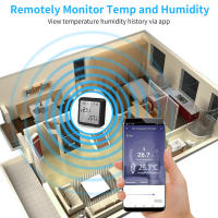 Higrómetro Termómetro WiFi Inalámbrico Sensor De Humedad Con Alarma Por App Para Interior Y Exterior Compatible Con Alexa Y Google Assistant - details 7