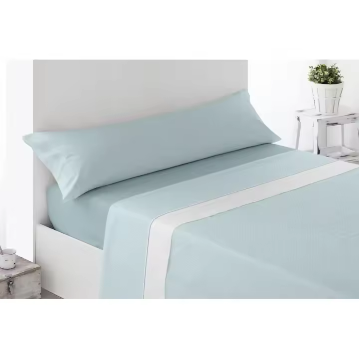 Juego de Sábanas de Tela, Modelo Brias, Color Verde, Miracle Home - 1