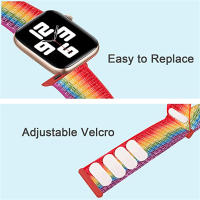 Correa De Nylon Ajustable Para Apple Watch Compatible Con Series 10 9 5 SE 678 Tamaños Variados 40mm 42mm 44mm 45mm 46mm Accesorio De Pulsera Con Cierre De Hook-and-Loop - details 2