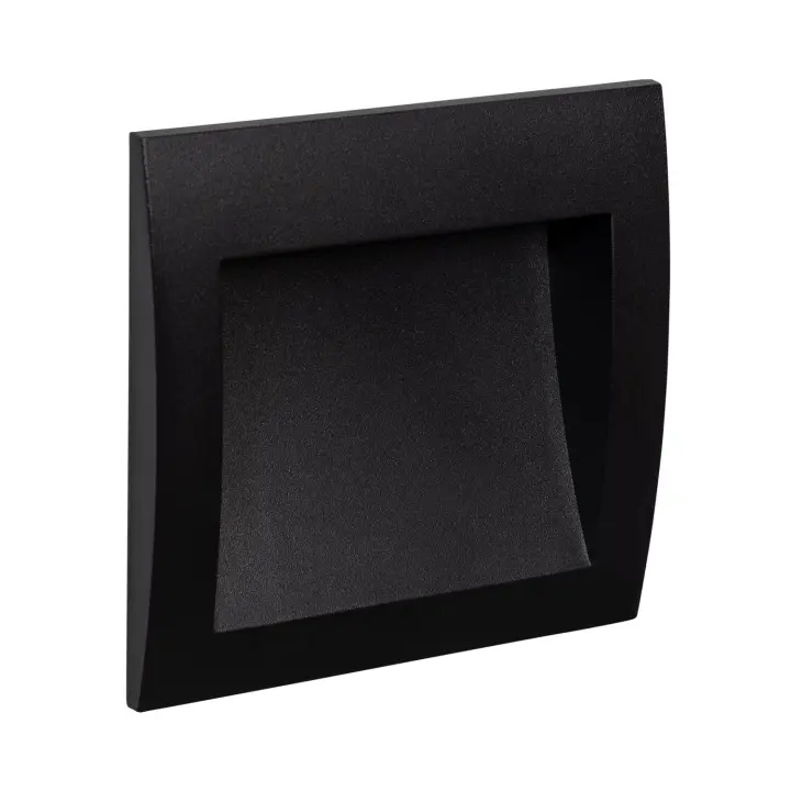 Ledkia Baliza Exterior LED 4W Empotrable Pared Cuadrado Negro Natt 2700K Blanco Cálido - 1