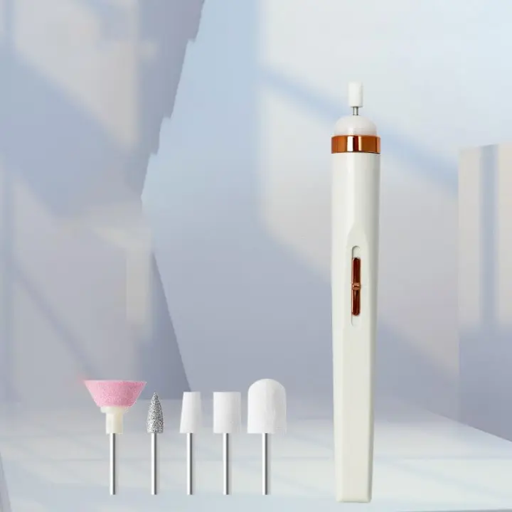 Taladro eléctrico de uñas acrílico Blanco, portátil, Máquina pulidora de uñas Efile, Brocas profesionales completan para el cuidado del Hogar, Salón de arte para el arte de uñas, eliminar - 1