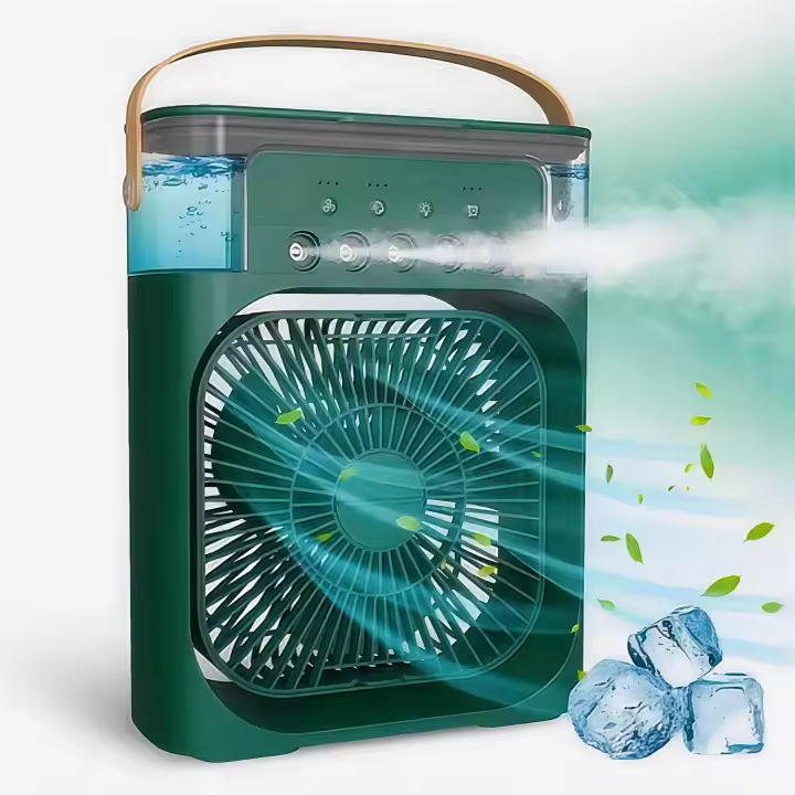 Ventilador de Refrigeración y Aire Acondicionado de 600 Ml - 3 Velocidades - Con Modo de Pulverización y Luz Nocturna - 1