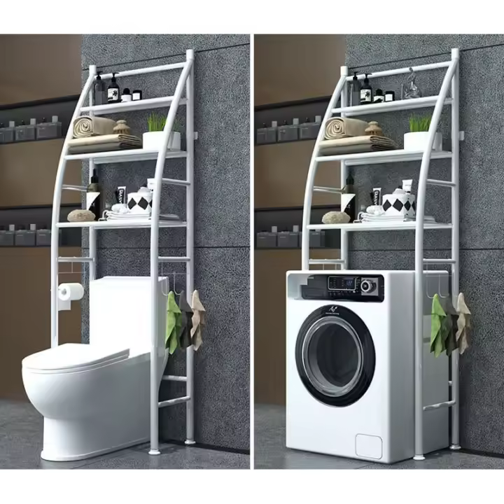 Esta estantería sobre inodoro es un mueble auxiliar RAACO - 1