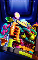Juego De Aventura En Railway Para Niños Juguetes Educativos Interactivos Montessori Con Bola Rodante Animal Espacial Rocket Material De Plástico ABS - details 12